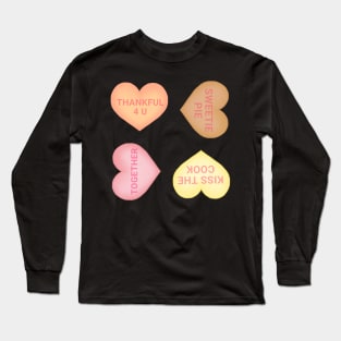 Thanksgiving Conversation Hearts Sticker Pack Long Sleeve T-Shirt